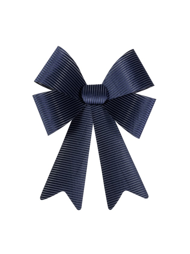1 MAXI NAVY BLUE CORDUROY VELVET BOW 50.8CM X 66CM