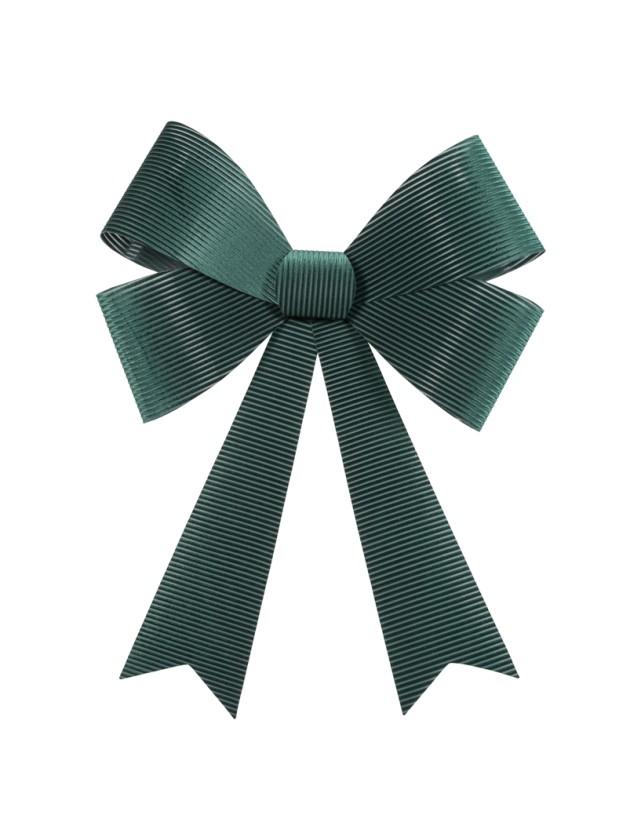 1 NOEUD VELOURS COTELE GEANT VERT SAPIN 71CM X 86CM