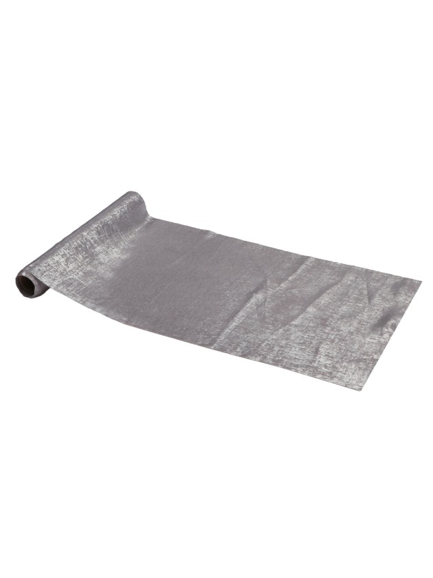 CHEMIN DE TABLE ALLIAGE ARGENT METAL 28CM X 3M