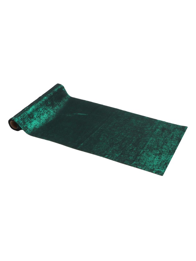 CHEMIN DE TABLE ALLIAGE VERT METAL 28CM X 3M