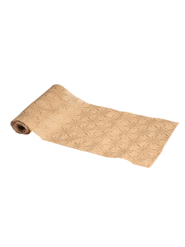 JUTE TABLE RUNNER GOLD STAR 28CM X 3M