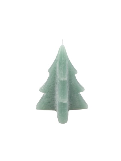 BOUGIE SAPIN VERT SAUGE FINITION RUSTIQUE 12CM X 12.7CM X 15.4CM HT