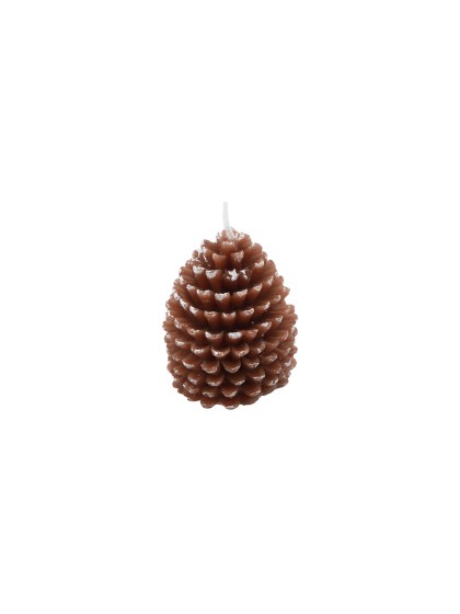 SNOW-COVERED PINECONE CANDLE DIA 5.4CM X 7CM