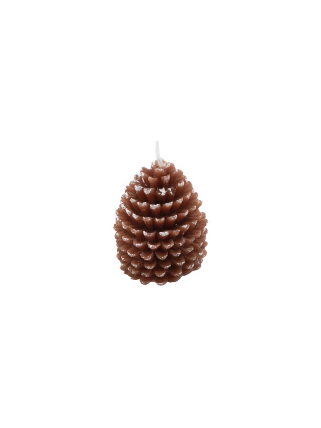 SNOW-COVERED PINECONE CANDLE DIA 5.4CM X 7CM