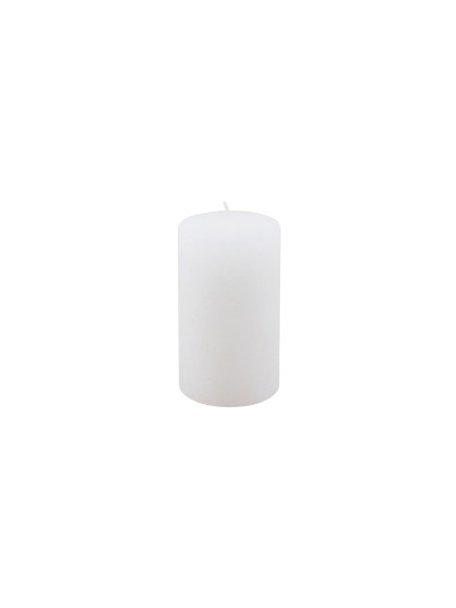 WHITE PILLAR CANDLE RUSTIC FINISH DIA 6CM X 10CM