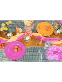 PARTY BALL STYLE TABLE RUNNER SILVER 28CM X 3M