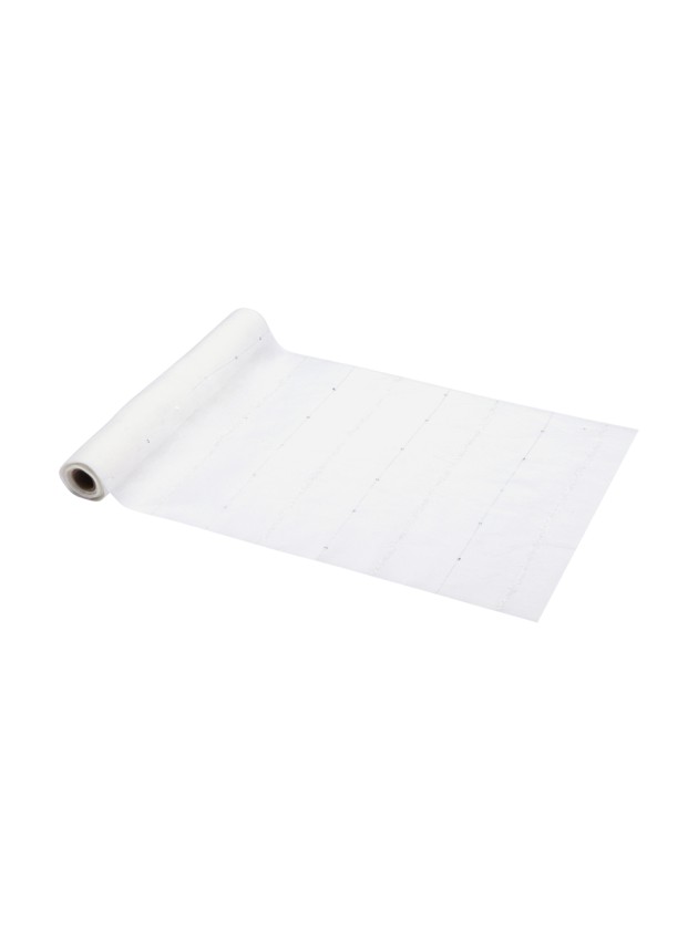 CHEMIN DE TABLE TISSU BLANC CRISTALIN 28CM X 3M
