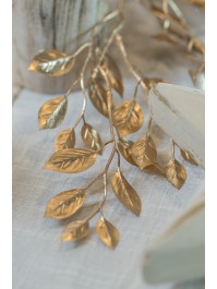 GIRLANDE BLÄTTER AUS GARDENIA GOLD 20CM X 1.5M