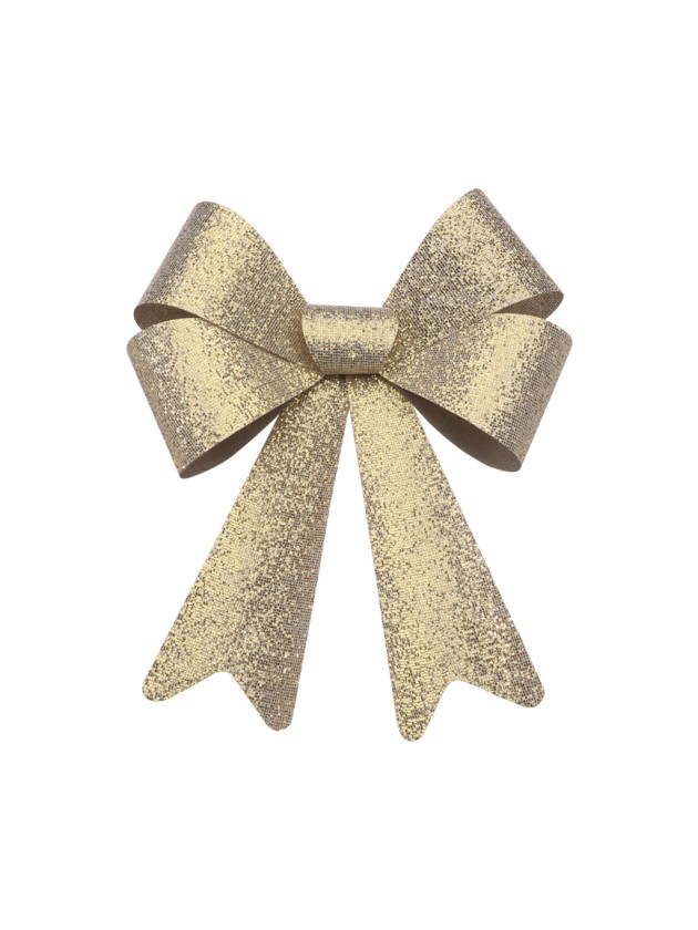 1 HQ PVC GOLD BOW WITH GLITTERS 36.5CM X 50.8CM