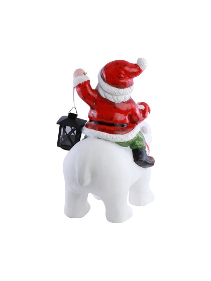 MAGNESIA SANTA ON WHITE BEAR 38CM X 22.5CM X 42.5CM