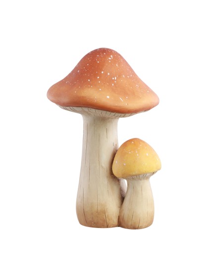 2 PILZE BRAUN MAGNESIA 21CM X 19CM X 30CM