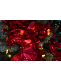 MATT RED TINSEL CHRISTMAS GARLAND 270 CM