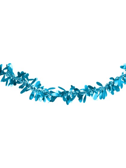 TEAL TINSEL CHRISTMAS GARLAND 270 CM