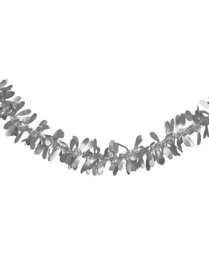 MATT SILVER TINSEL CHRISTMAS GARLAND 270 CM