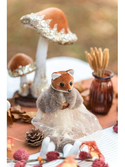 FUCHS ELEGANT ASSIS - 2 SORT. MÄDCHEN UND JUNGE 32CM