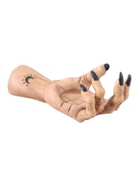 HAND AUS HEXE KERZENHALTER POLYRESIN 23CM X 10CM X 9.5CM