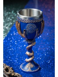 RESIN BLUE MAGIC CHALICE 7.5CM X 7.5CM X 19CM