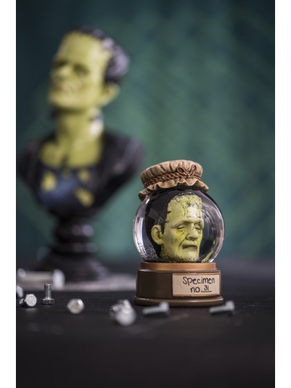POLYRESIN FRANKENSTEIN HEAD WATER GLOBE DIA 9.5CM X 15CM