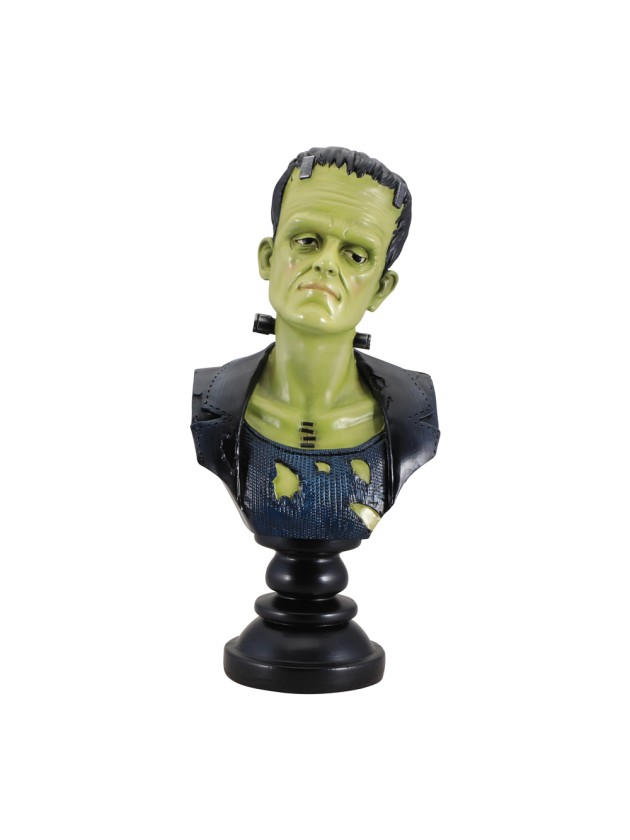POLYRESIN FRANKENSTEIN BUST 17CM X 13CM X 36.5CM