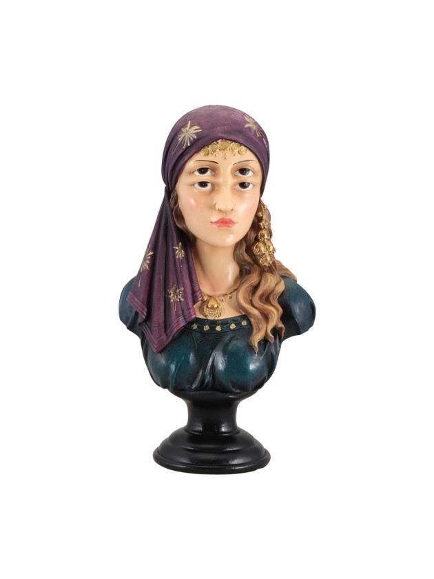 POLYRESIN FORTUNETELLER BUST 19CM X 13.5CM X 34CM
