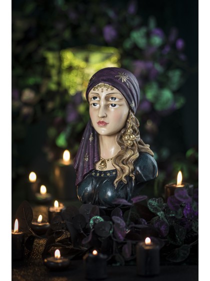 POLYRESIN FORTUNETELLER BUST 19CM X 13.5CM X 34CM