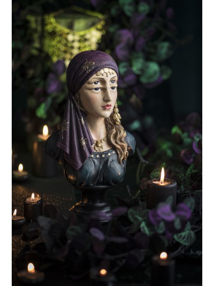 POLYRESIN FORTUNETELLER BUST 19CM X 13.5CM X 34CM