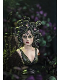 POLYRESIN MEDUSA BUST 18CM X 14CM X 37.5CM