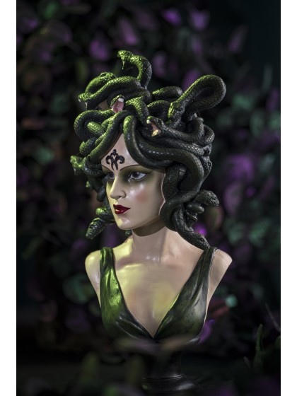 BUSTE POLYRESINE MEDUSA 18CM X 14CM X 37.5CM