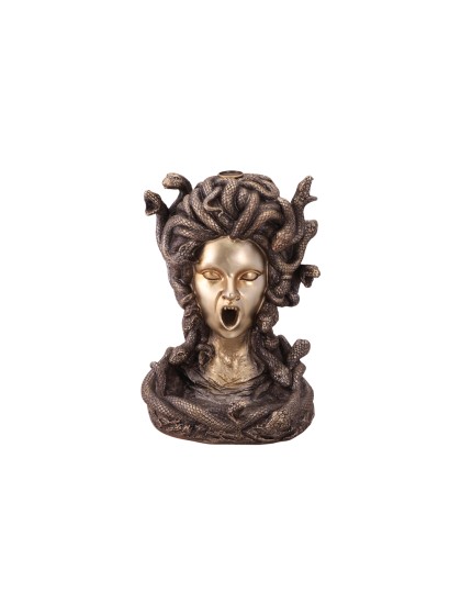 FONTAINE ENCENS POLYRESIN MEDUSA 13CM X 13CM X 18.5CM