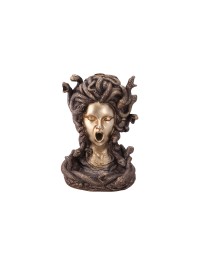 POLYRESIN MEDUSA BACKFLOW INCENSE BURNER 13CM X 13CM X 18.5CM