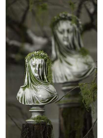 BUSTE POLYRESIN FRAU GEIST 20CM X 14CM X 34CM