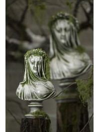 BUSTE POLYRESINE FEMME FANTOME 20CM X 14CM X 34CM