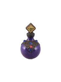 FLACON RESINE POTION VIOLET DIA 9.5CM X 16.5CM