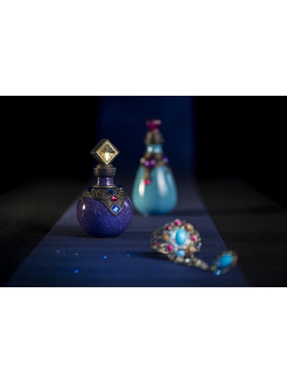 FLAKON KUNSTHARZ POTION VIOLETT DIA 9.5CM X 16.5CM