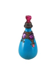 FLACON RESINE POTION BLEU DIA 9CM X 20CM