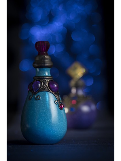 FLAKON KUNSTHARZ POTION BLAU DIA 9CM X 20CM