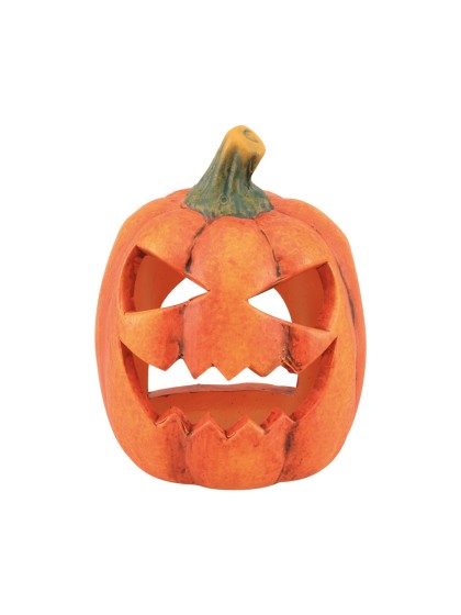 SCARY CARVED PUMPKIN 9CM X 9CM X 12.5CM