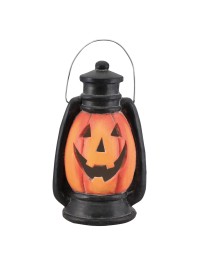 PUMPKIN LANTERN WITH LED WITH TIMER 22CM X 18CM X 38CM