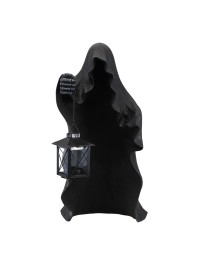 BLACK GHOST WITH LANTERN 20CM X 18CM X 40CM