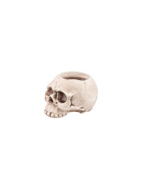 POLYRESIN SKULL CANDLE HOLDER 6.5CM X 8.5CM X 5CM