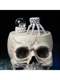 WHITE SKELETON HAND CANDLE HOLDER 13CM X 12CM X 9.5CM
