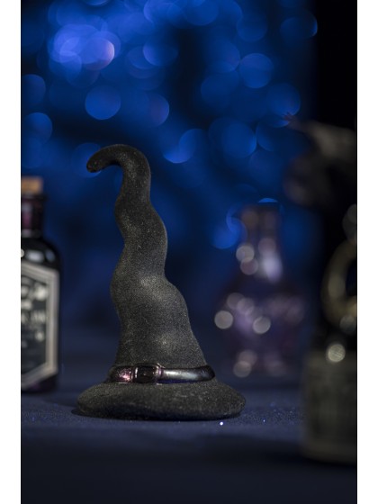 POLYRESIN WITCH HAT 10CM X 9.5CM X 16CM