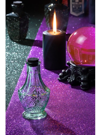 FIOLE VERRE VERT HALLOWEEN DIA 6.5CM X 11.5CM