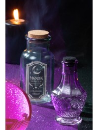 LIGHT PURPLE HALLOWEEN GLASS BOTTLE DIA 6.5CM X 11.5CM