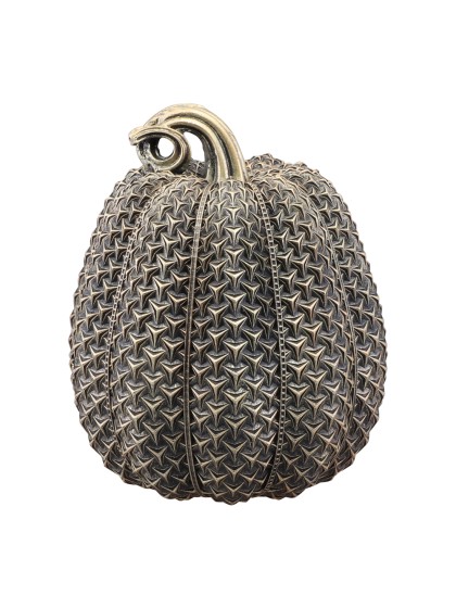 BRONZE TEXTURED PUMPKIN DIA 16.5CM X 20.5CM