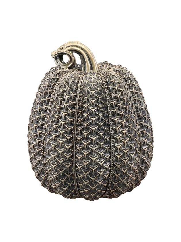 BRONZE TEXTURED PUMPKIN DIA 16.5CM X 20.5CM