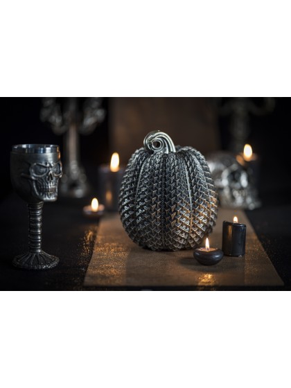 BRONZE TEXTURED PUMPKIN DIA 16.5CM X 20.5CM