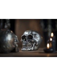 SCHÄDEL KUNSTHARZ BRONZE 11CM X 15CM X 12CM