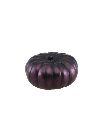 POLYRESIN PURPLE PUMPKIN 11.5CM X 11.5CM X 7CM