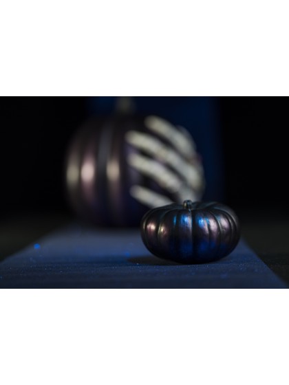 POLYRESIN PURPLE PUMPKIN 11.5CM X 11.5CM X 7CM